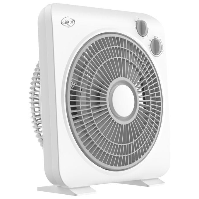 Argoclima BOXY Ventilatore Box 5 pale 25 cm 3 velocita' Timer 50 W colore Bianco
