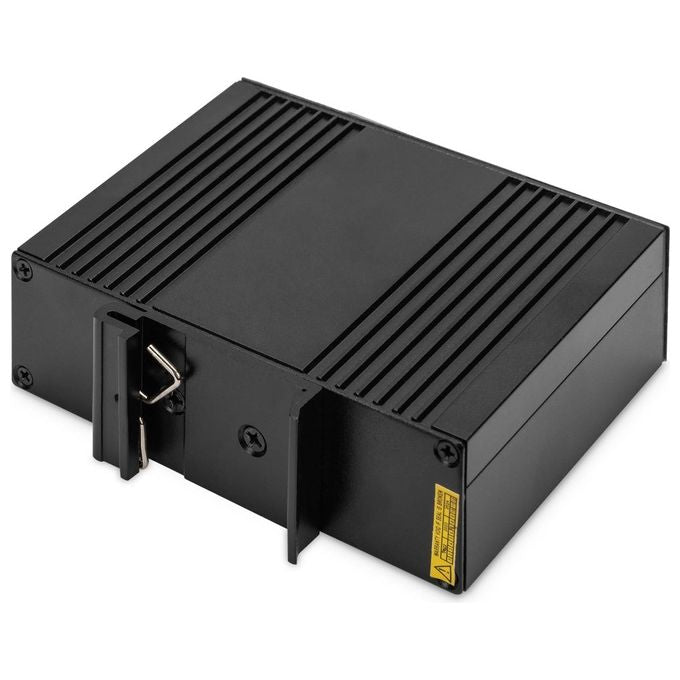 Digitus DN-651141 Iniettore Poe Gigabit Ethernet Industriale 10-100-1000 Mbps fino a 85 W su 4 coppie Montaggio su Guida DIN colore Nero