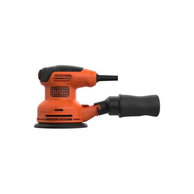 Black+Decker BEW210-QS Levigatrice Rotorbitale 230 W 125 mm 26000 rpm Sacchetto Raccoglipolvere colore Arancione