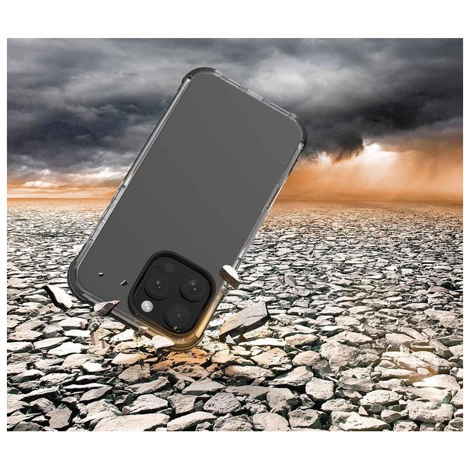 Cellularline TETRACIPH16PROT Tetra Force Strong Guard Cover iPhone 16 Pro Antiurto Antibatterica colore Nero