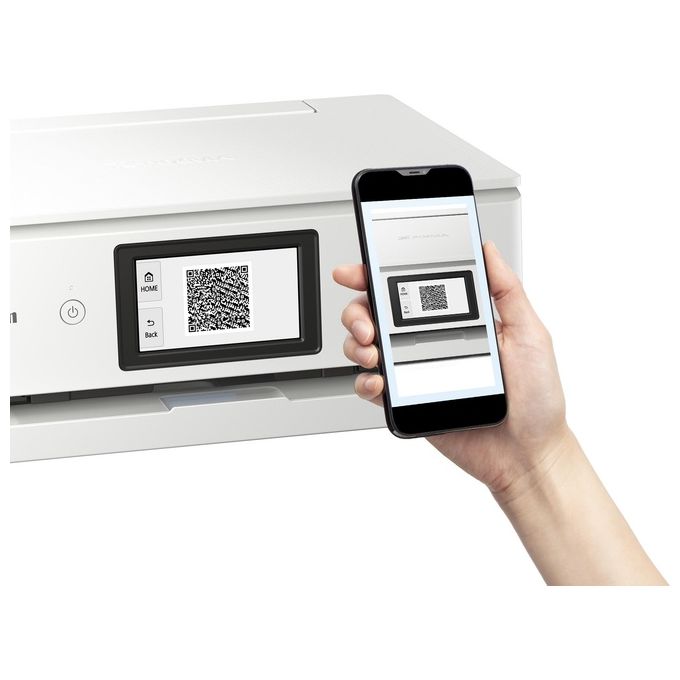 Canon TS8751 PIXMA TS8751 Stampante Multifunzione a Getto d'Inchiostro 6 Cartucce Separate Wi-Fi Stampa Fronte Retro Automatica Touchscreen 4,3 Pollici colore Bianco