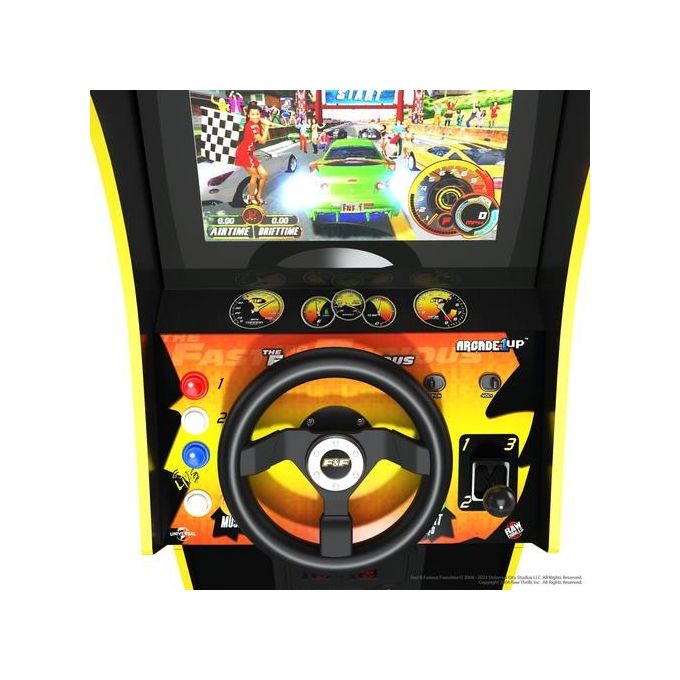 Arcade1Up FAFA300211 The Fast and The Furious Cabinato Arcade Deluxe 2 Giochi Volante Pedali Wi-Fi Schermo 17'' colore Multicolore