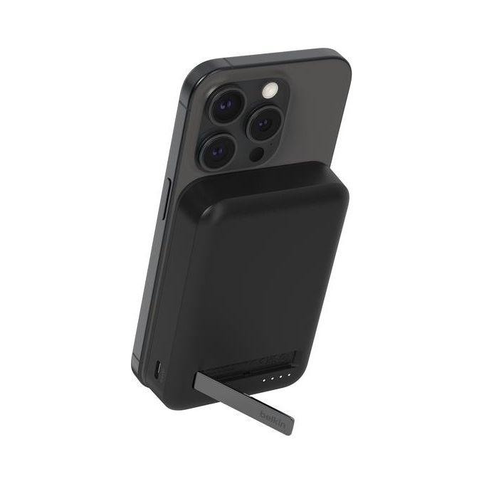 Belkin BPD008 BoostCharge Pro Power Bank Magnetico 10000 mAh Qi2 15W con Supporto Integrato USB-C Cavo Incluso colore Nero