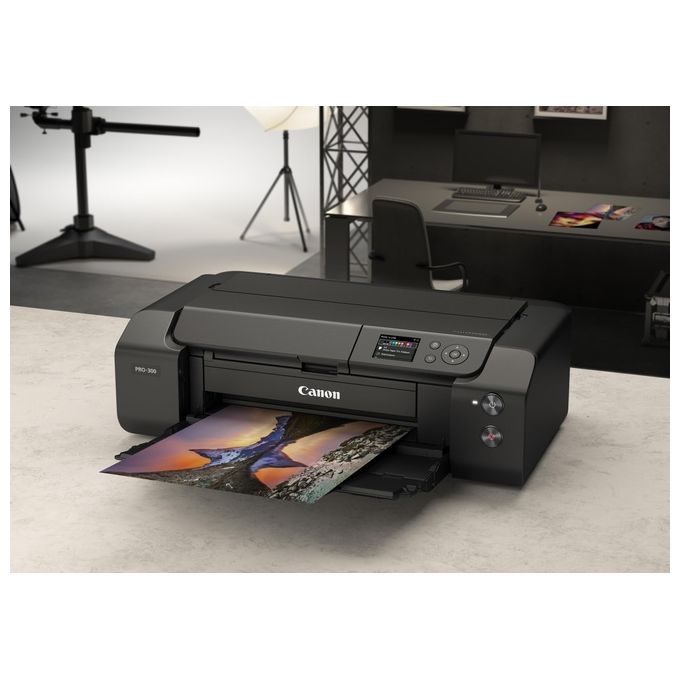 Canon 4278C009 imagePROGRAF PRO-300 Stampante Fotografica A3+ 10 Inchiostri Wi-Fi LCD 3'' colore Nero