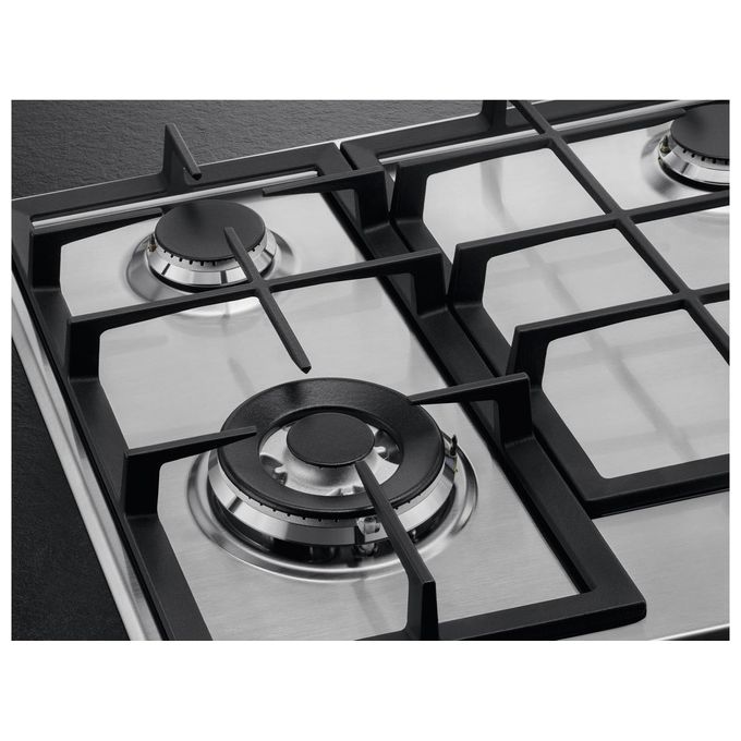Aeg HGB64400SM Slim Line Piano Cottura a Gas 4 Zone Bruciatori SpeedBurner 60 cm Inox