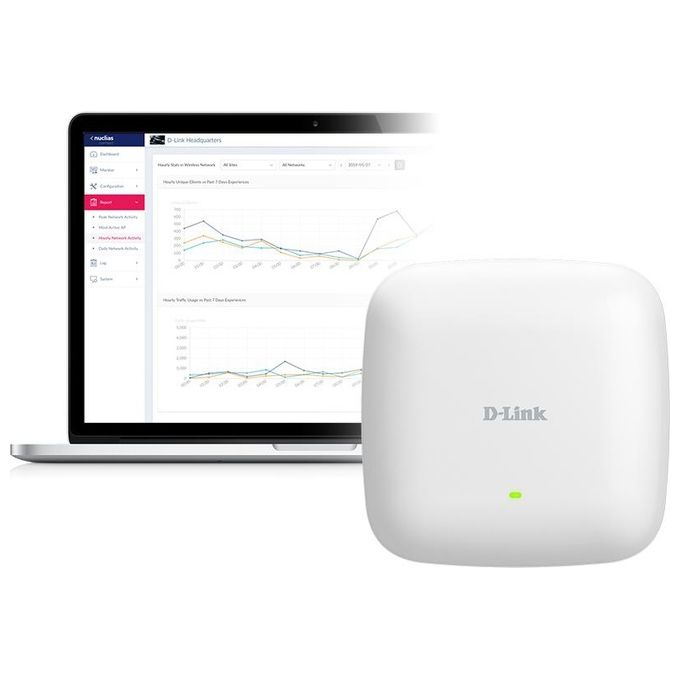 D-Link DAP-X3060 Access Point Wi-Fi 6 AX3000 Dual-Band con Ethernet 2.5G PoE Gestione Centralizzata Nuclias Connect colore Bianco