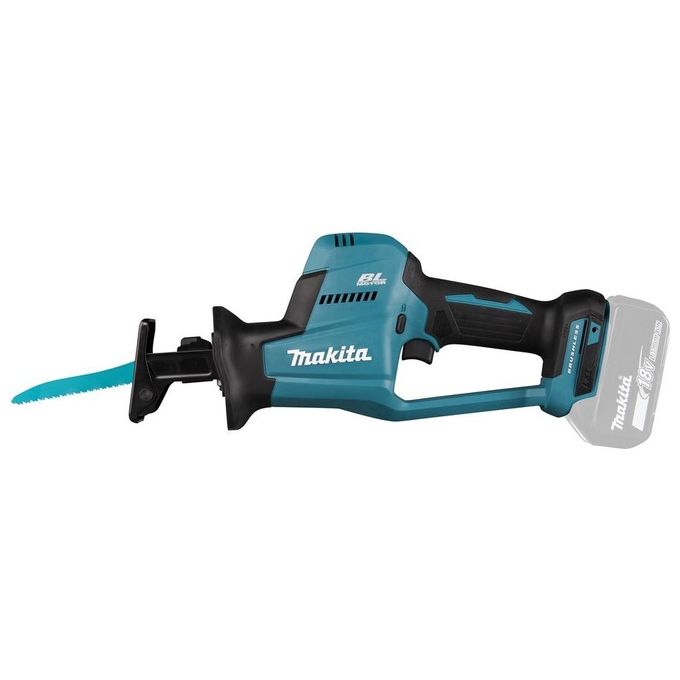 Makita DJR189ZJ Seghetto Diritto a Batteria Motore Brushless 18V Velocita' Variabile Fino a 3100 spm Luce LED Inclusa Valigetta Makpac e 3 Lame Colore Nero Blu
