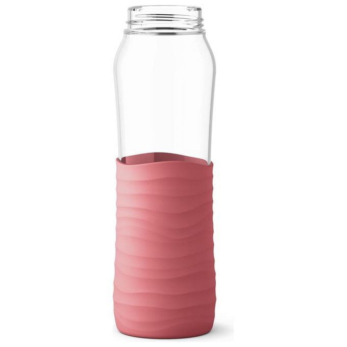 Emsa Drink2GO Borraccia in Vetro 0.7 Litri Corallo