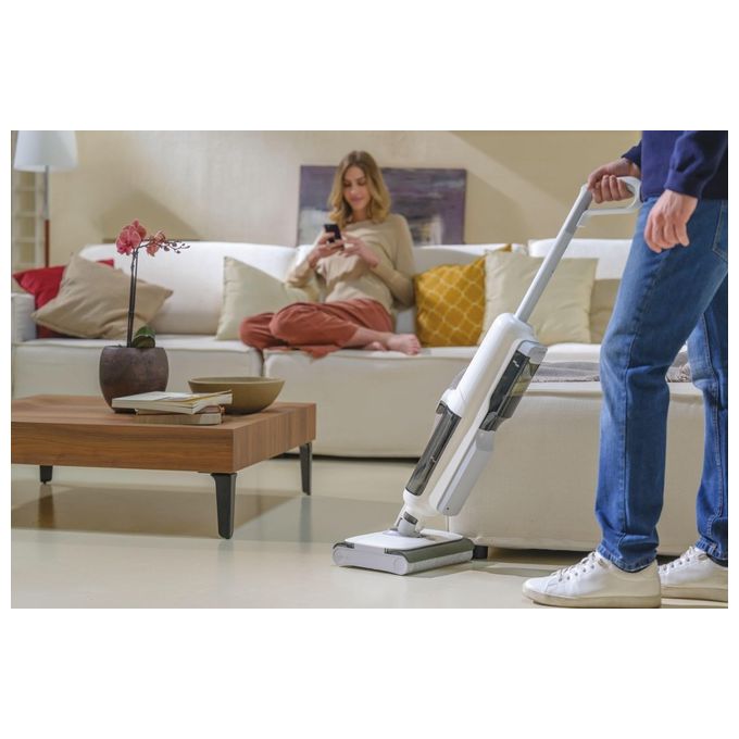 Hoover HW500 011 HW5 Aspirapolvere Lavapavimenti Senza Fili 2in1 220W 30 min Autopulizia 84 dB colore Bianco Grigio
