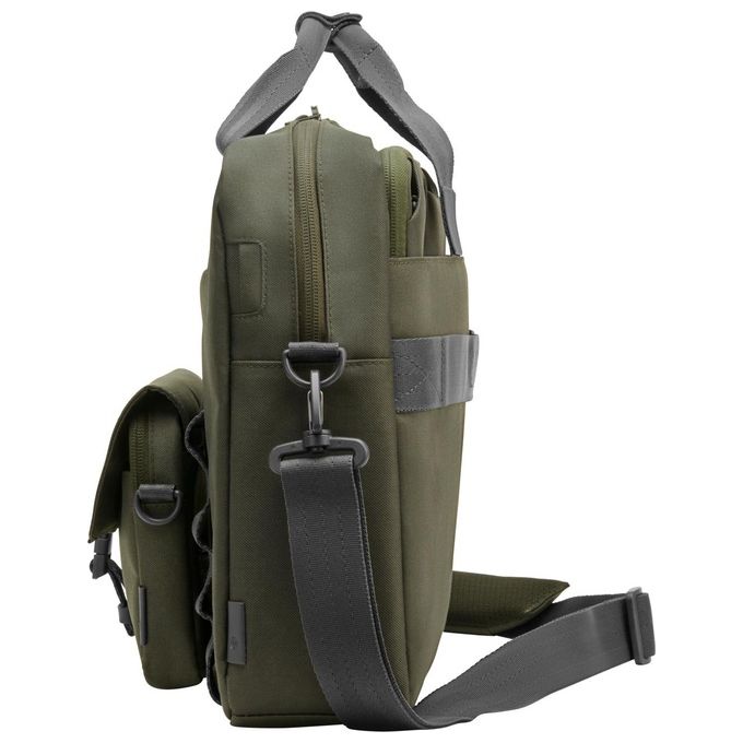 HP 9J4C2AA Modular Laptop Bag Nebula Borsa Porta PC 15.6'' Poliestere Resistente all'Acqua 22L colore Verde Grigio