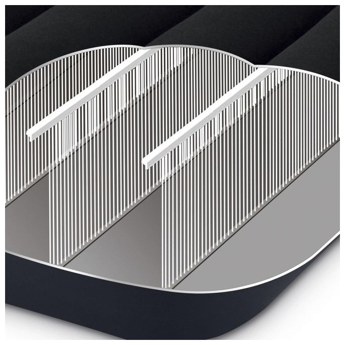 Intex 64758 Classic Downy Materasso Gonfiabile Piazza e Mezza Fiber Tech 137x191x25 cm