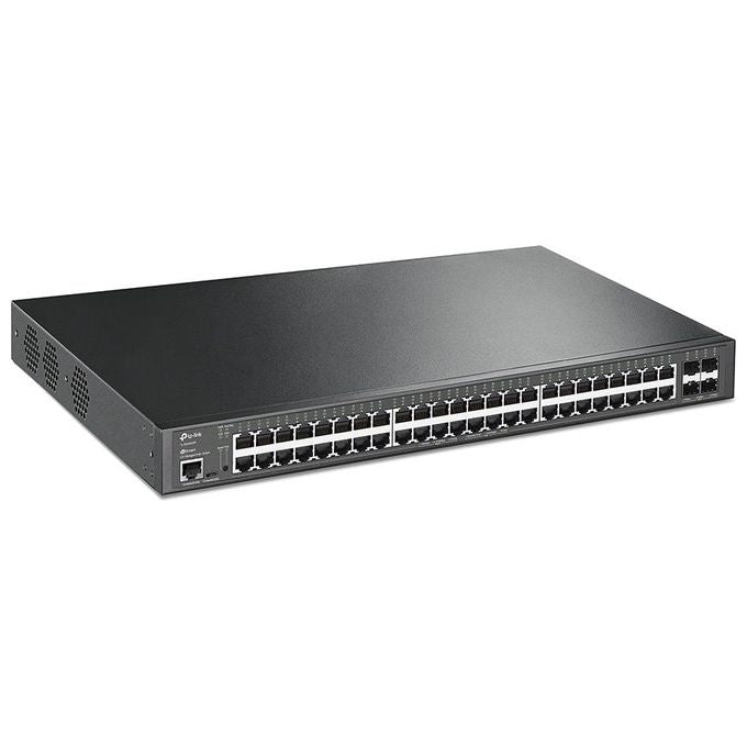 TP-Link SG3452XP Omada Switch Gestito L2+ 48 porte Gigabit PoE+ 500W 4 slot SFP+ 10G montabile su rack colore Nero