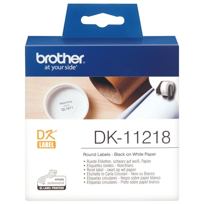 Brother 1000 Etichette Circolari Adesive In Carta Diametro 24mm
