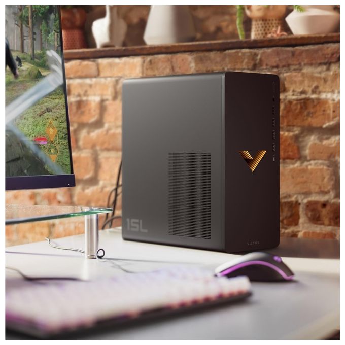 HP A74VJEA Victus by HP 15L PC Desktop Intel Core i7-14700F 32 GB DDR4-SDRAM 512 GB SSD NVIDIA GeForce RTX 4060 Ti Windows 11 Home colore Nero