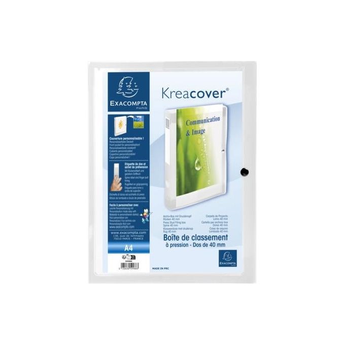 Exacompta Scatola Archivio 40mm per A4 Bianco