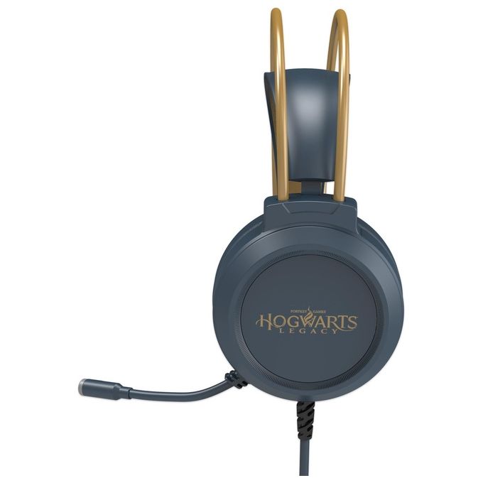 Freaks and Geeks 803494H Hogwarts Legacy Cuffie Gaming Cablate Jack 3.5 mm Microfono Omnidirezionale colore Blu Oro
