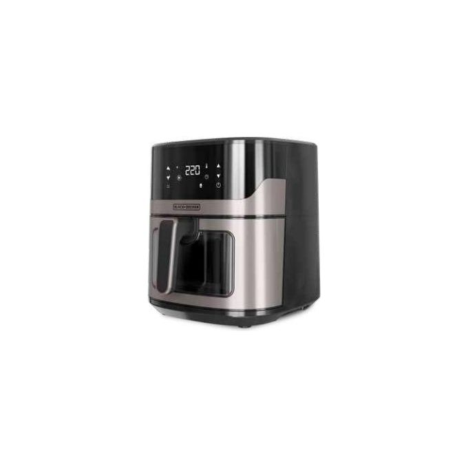 Black and Decker BXAF6500E Friggitrice ad aria 6,5 L 1600 W 8 Programmi Display Touch colore Nero Grigio