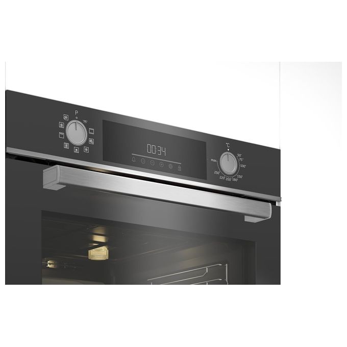 Beko BBIM13300ZGCSE Serie B300 Forno da incasso Multifunzione 72 L Classe A+ 9 Funzioni Termoventilato Pulizia Vapore (59.5x59.4x56.7 cm) colore Grigio Pietra