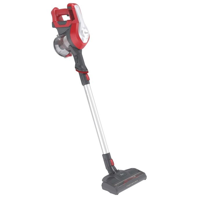 Hoover HF122RH 011 H-Free 100 Aspirapolvere Scopa Senza Filo Ciclonica Senza Sacchetto 0.9 L 170 W autonomia 40 min colore Argento Rosso