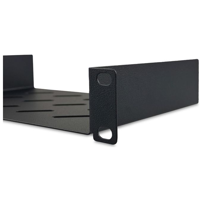 Digitus DN-10-TRAY-1-B Ripiano per Armadio Rack 10'' 1U Acciaio Perforato Capacita' 25 Kg colore Nero