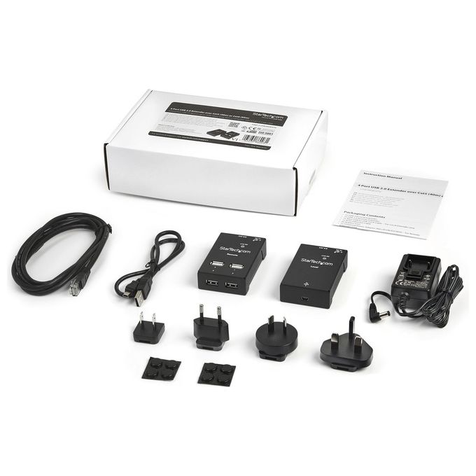StarTech Prolunga-Extender USB 2.0 a 4 porte via Cat5 o Cat6 - Estensore USB2.0 via cavo Cat5-6 fino a 50m