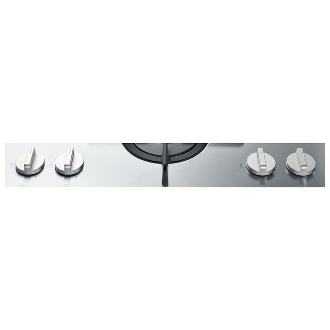 Hotpoint Ariston FTGHL 641 D-IX-HA Piano Cottura a Gas 4 Zone Griglie in Ghisa 60 cm Acciaio Inox