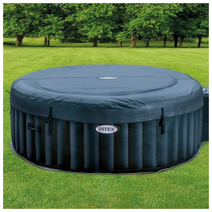 Intex 28430EX PureSpa Bubble Massage Vasca Idromassaggio Gonfiabile 4 posti 140 getti Riscaldatore 2200W 795 L colore Blu Navy