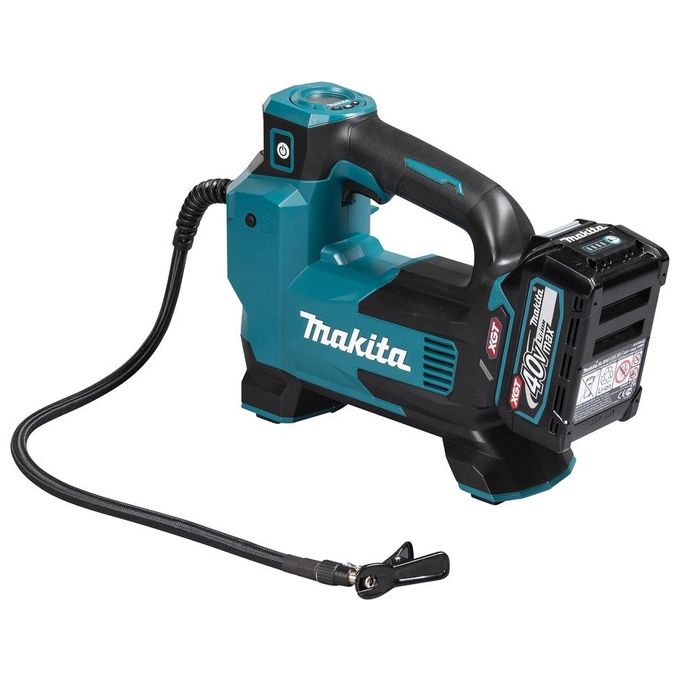 Makita MP001GZ Compressore Portatile a Batteria 40V max 11,1 bar 24 l-min con Display Digitale e Spegnimento Automatico colore Nero Blu