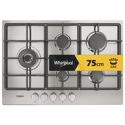 Whirlpool TGML 761 IX R Piano cottura a gas 73 cm 5 fuochi MultiLevel Flame griglie in ghisa colore Inox