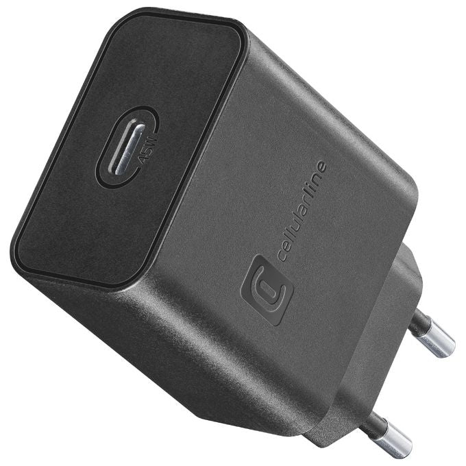 Cellularline ACHSMUSBC45WK Super Fast Charger Caricabatterie USB-C 45W Power Delivery Super Fast Charging 2.0 Samsung colore Nero