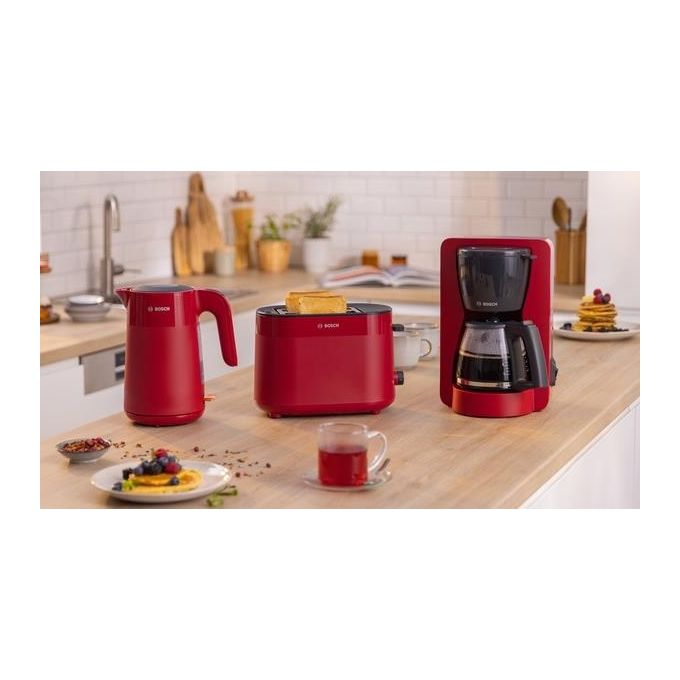 Bosch TKA2M114 Macchina da caffe' Manuale 1,25 L 15 tazze Funzione Mantieni al Caldo colore Rosso