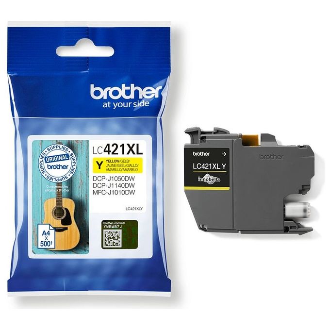 Brother LC-421XLY Cartuccia d'Inchiostro Originale Resa Elevata XL Giallo