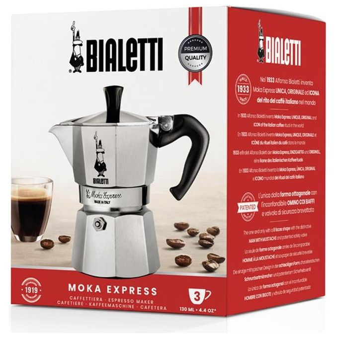 Bialetti Caffettiera Moka Express 3 tazze