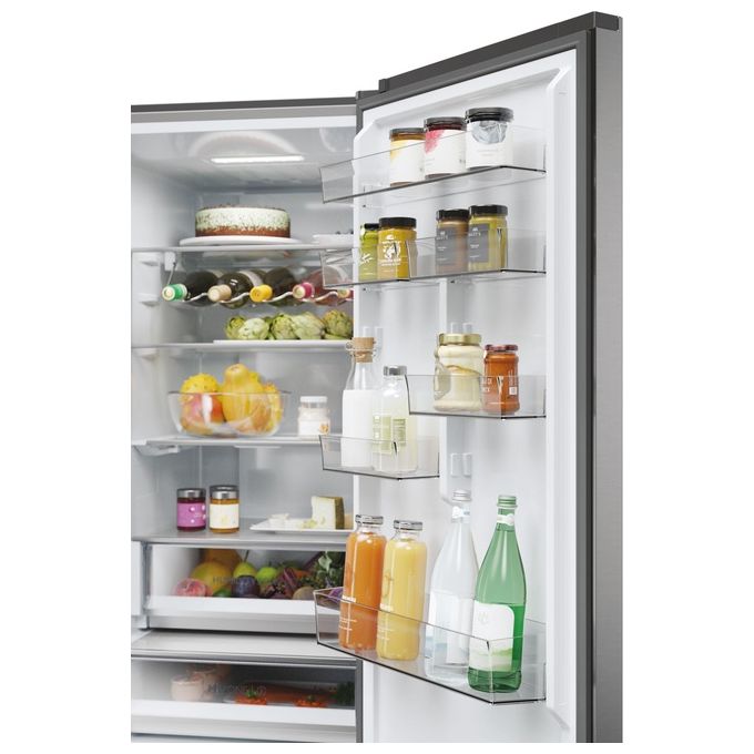 Haier HDPW5620DNPK Serie 5 Pro Frigorifero Combinato 406 L 205 cm Classe D 35 dB Total No Frost Wi-Fi colore Acciaio Inox