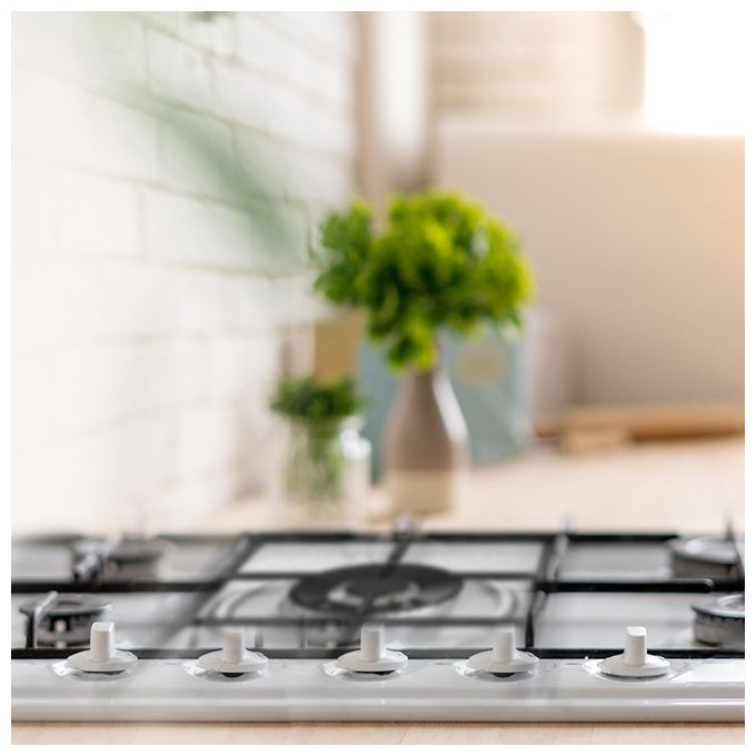 Hisense GM773XF Piano Cottura a Gas 5 Zone 70 cm Bruciatore WOK Inox