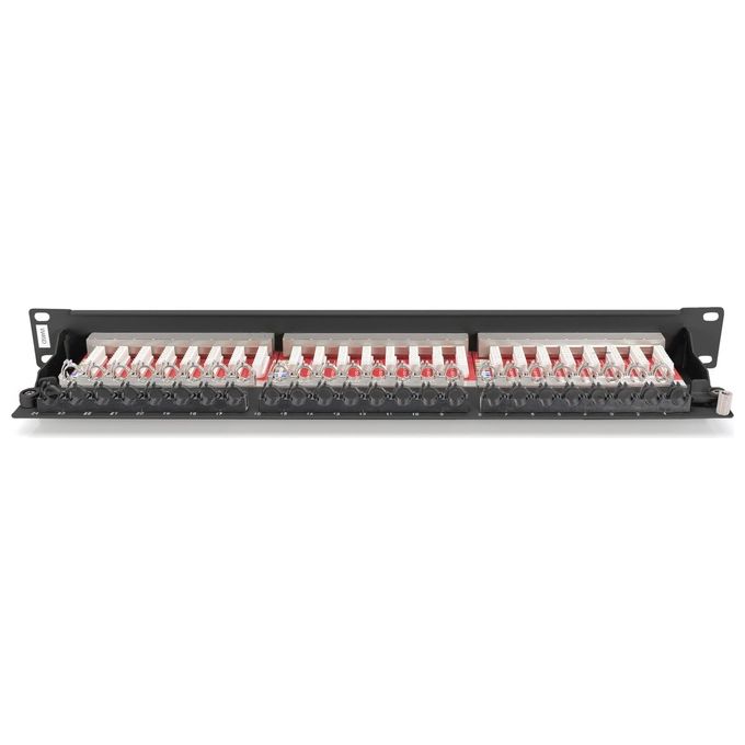 Digitus Pannello Patch 19'' Categoria 6a Schermato 24 Porte 8 Poli Rj45 Nero