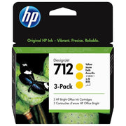 HP 3ED79A DesignJet 712 Cartuccia Originale Confezione 3 Pezzi 29 ml colore Giallo
