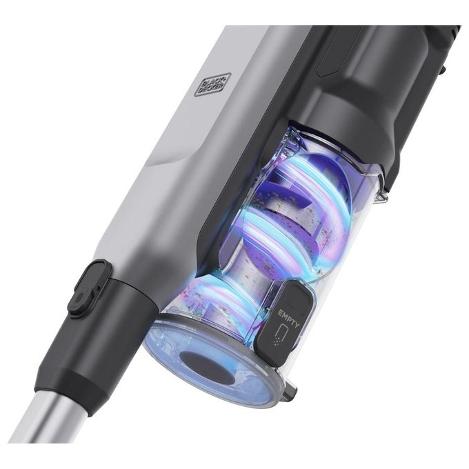 Black and Decker BHFEA640WG Scopa Elettrica Ricaricabile Senza Sacchetto Ciclonica 0,75 L 24 V 35 min colore Nero Acciaio Inox