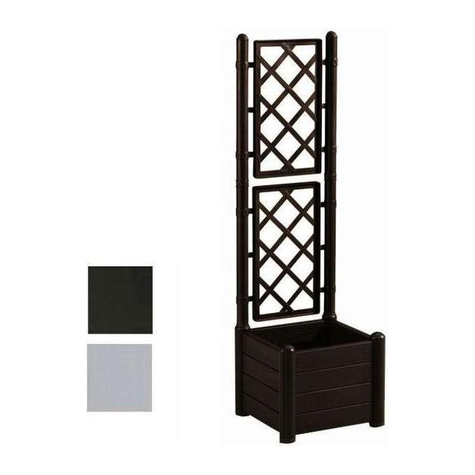 Stefanplast Fioriera Bellitalia Quadrata Grigio Spalliera 43cm