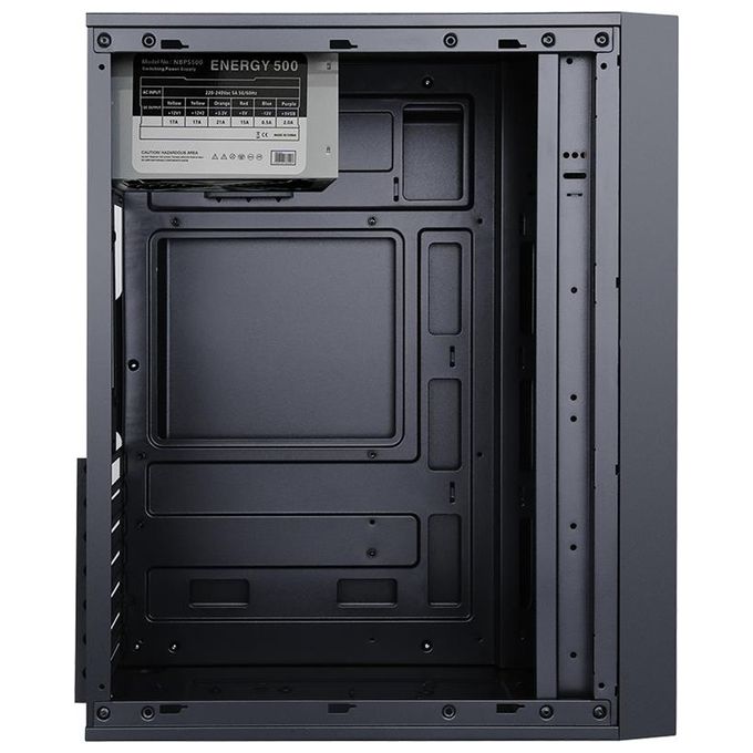 Itek ITOCWVMU3 Winco VM Case PC Midi Tower ATX mATX PSU 500W 2x USB 3.2 Gen1 colore Nero
