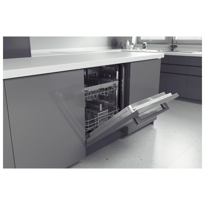 LG DB242TX Serie 2 Lavastoviglie Incasso 14 coperti Classe D QuadWash Wi-Fi EasyRack+ (55x60x82 cm) colore Noble Steel