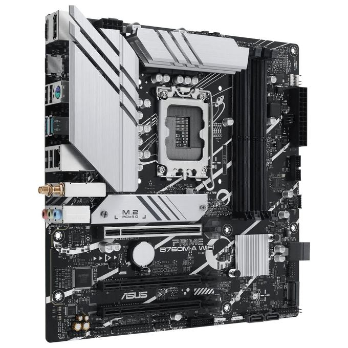 Asus PRIME B760M-A WIFI Scheda Madre micro ATX Intel B760 LGA 1700 DDR5 128 GB WiFi 6 Bluetooth 5.2 2x M.2 PCIe 4.0 2.5Gb Ethernet