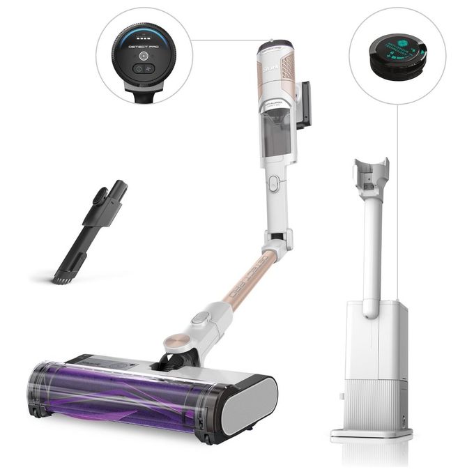 Shark IW3611EUN Detect Pro Aspirapolvere a Bastone Senza Filo Autosvuotamento 2L Antigroviglio 60 min autonomia colore Bianco