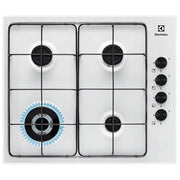 Electrolux EGS 6414 W Piano Cottura a Gas 4 Fuochi Bruciatore Tripla Corona Comandi Laterali 60 cm Bianco