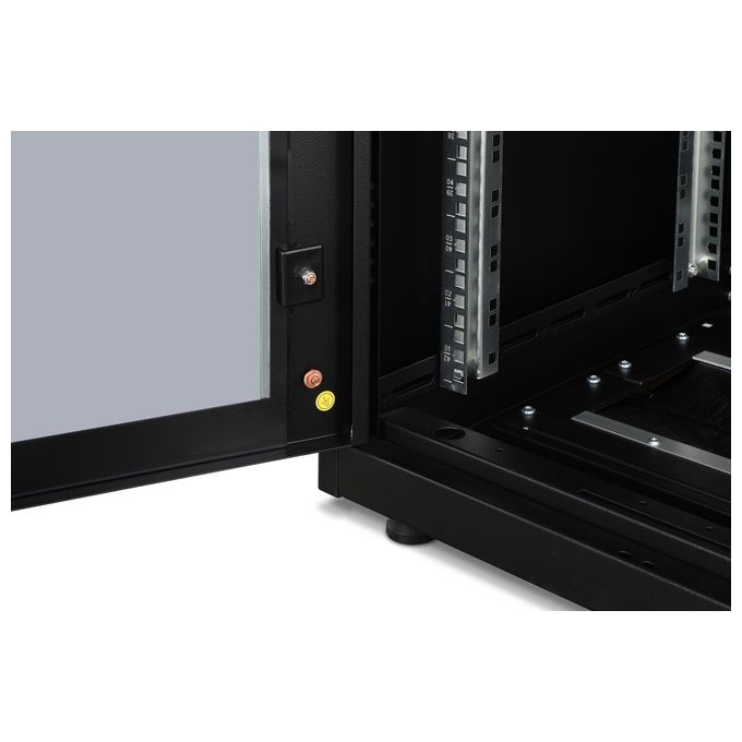 Digitus DN-19 42U-6-6-B-1 Serie Unique Armadio Rack 42U in Acciaio con Porta in Vetro e Predisposizione Ventilazione colore Nero