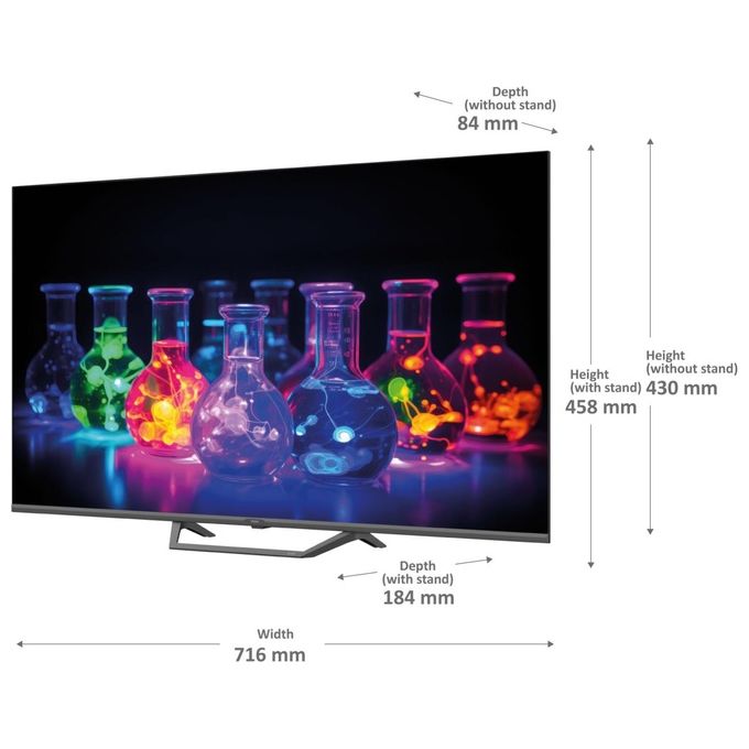 Haier, Smart TV 32'' QLED Full HD, Nero, Google TV, Wi-Fi