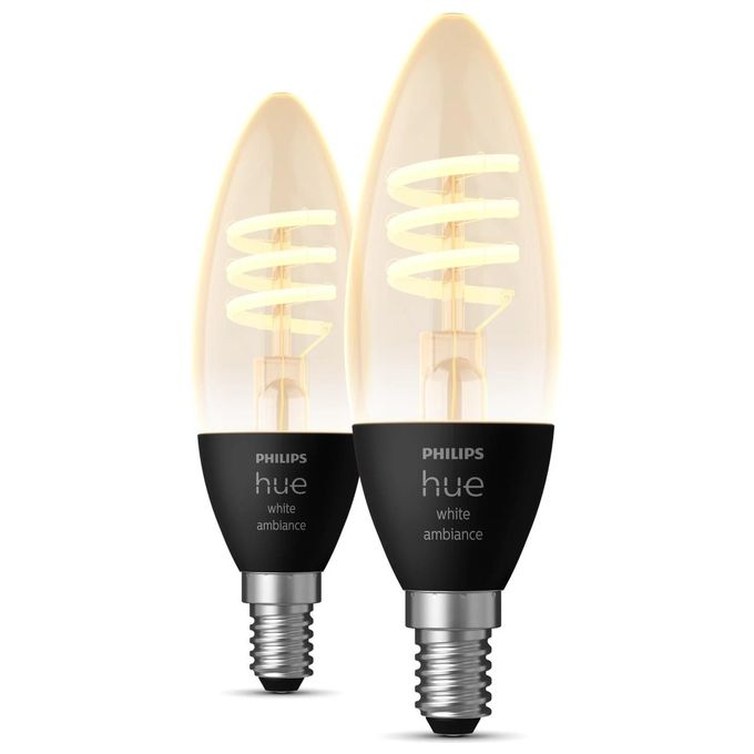 Philips Hue 929003145202 White Ambiance Lampadina LED E14 2200-4500 K 4,6 W dimmerabile colore Nero