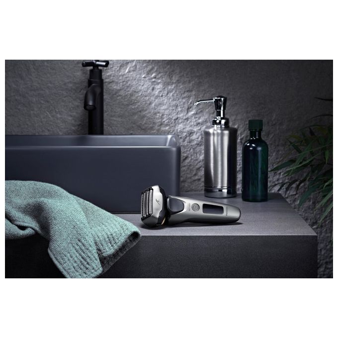 Panasonic ES-LV69-S803 Rasoio elettrico umido secco 5 lame testina Multi-Flex 16D autonomia 50 min colore Nero Argento