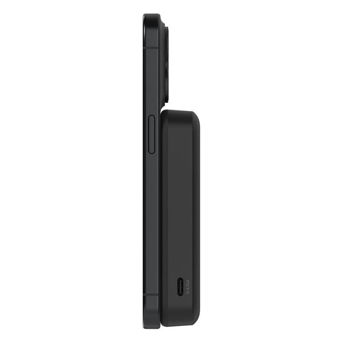 Belkin BPD007BTBK BoostCharge Pro Power Bank Magnetica 8000 mAh Ricarica Wireless fino a 15 W con Kickstand 2 Dispositivi Simultanei colore Nero