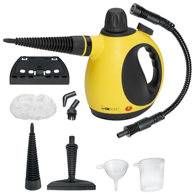 Clatronic DR 3653 Pulitore a vapore portatile 1050W 0,25 L 3,5 bar colore Nero Giallo